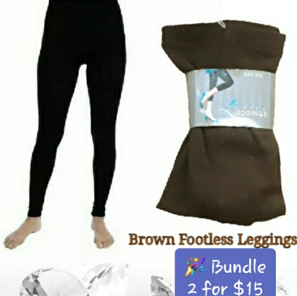 Gina Group Women's Brown Footless Leggings - One Size (100-165 lbs)
